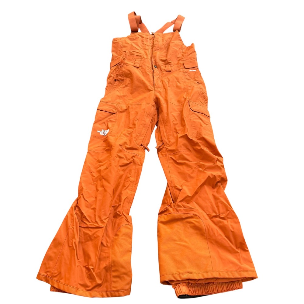 The North Face Mens Freedom Bib Orange DryVent Snow Pants Short Small
